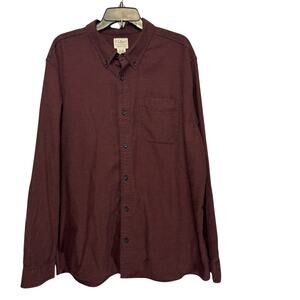 L.L. Bean Men's red & black houndstooth pattern classic button-down shirt - XXL